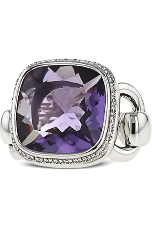 POIRAY 2010s white gold Indrani diamond and amethyst ring