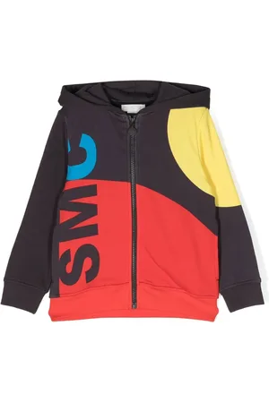 Stella McCartney Colour-block logo zipped hoodie