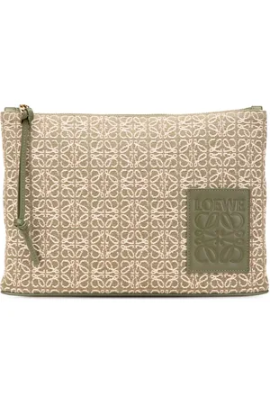 Loewe 2022 Anagram Jacquard Oblong Pouch clutch bag