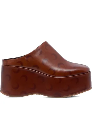 Marine Serre 85mm Crescent Moon-print mules