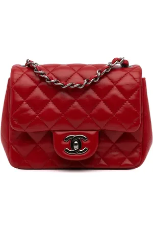 CHANEL 2014-2015 Mini Square Classic Lambskin Single Flap crossbody bag