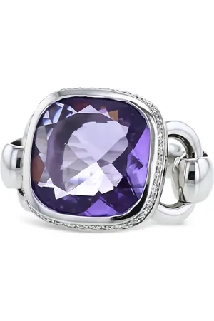 POIRAY 2010s white gold Fille amethyst and diamond ring