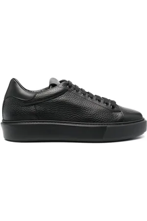 Giuliano Galiano Pebbled leather low-top sneakers