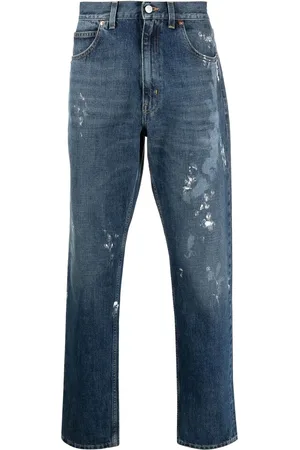 MARTINE ROSE Painter-wash straight jeans