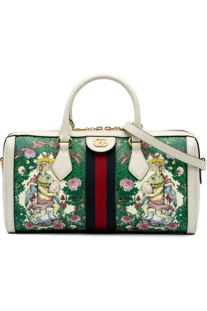 Gucci 2016-2024 Yuko Higuchi Medium Coated Canvas Ophidia Web satchel