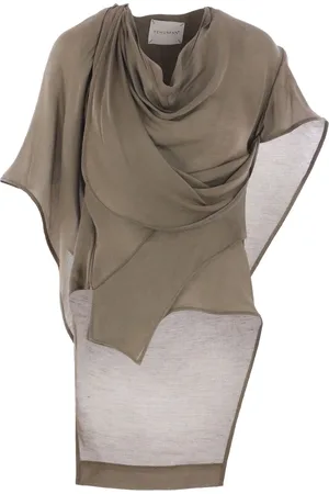 YEHUAFAN Draped hooded top