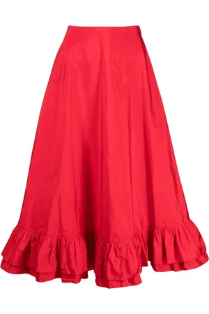 Molly Goddard Tiered A-line cotton skirt