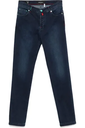 Kiton Logo-patch jeans