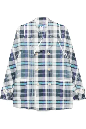 Comme des Garçons Checked double-breasted button blazer