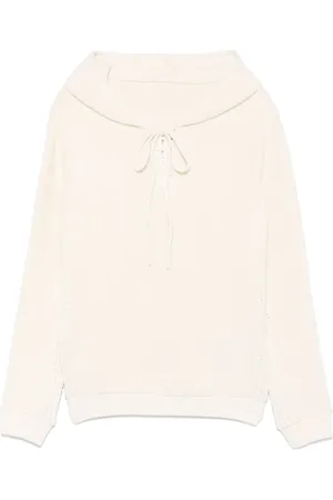 Isa Boulder Lace-up collar hoodie