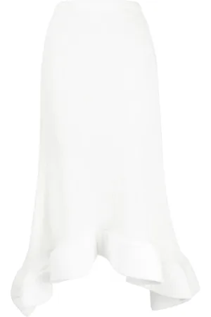 MELITTA BAUMEISTER Foam ruffled-hem midi skirt