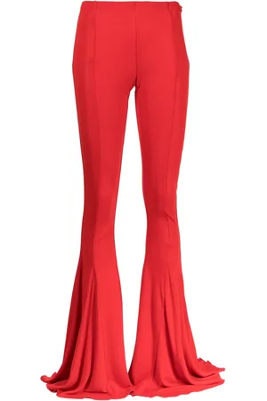 BLUMARINE Stretch-jersey flared trousers