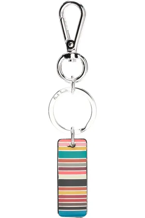 Paul Smith Signature Stripe Tag keyring