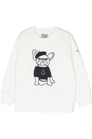 Il gufo Embroidered-motif cotton sweatshirt