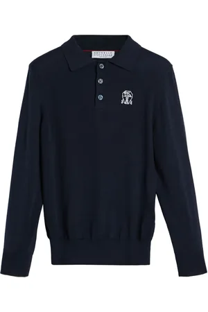 Brunello Cucinelli Embroidered cotton polo shirt