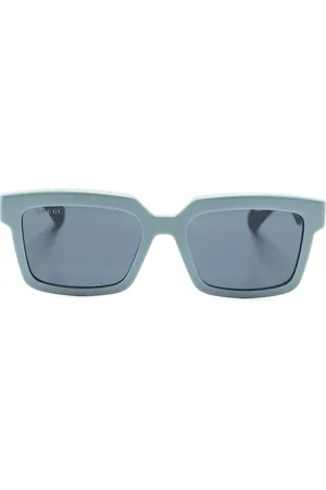 Gucci Interchangeable-lenses rectangle-frame glasses