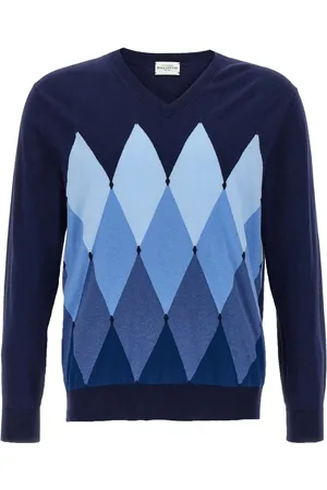 BALLANTYNE Argyle-check jumper