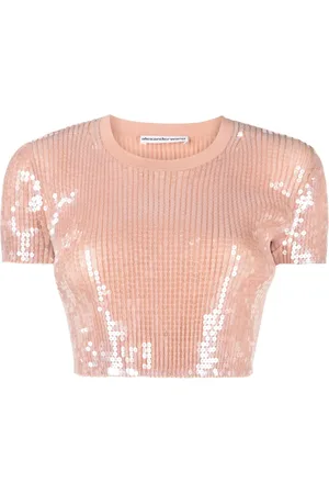 Alexander Wang Sequin-embellishment cropped T-shirt