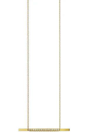 SHIHARA 18kt yellow Bar 02 diamond necklace