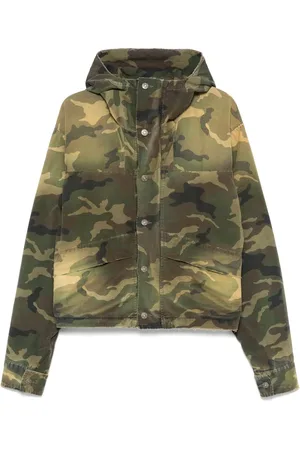 424 FAIRFAX Camouflage-pattern cropped jacket