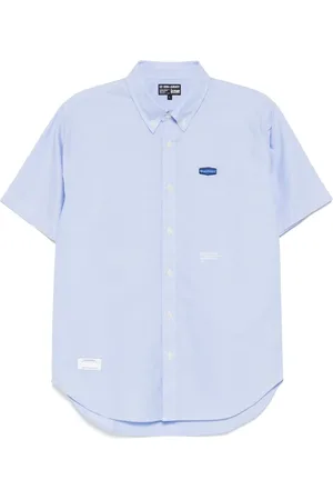 Izzue Logo-patch shirt