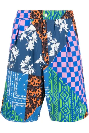 MARCELO BURLON Multi-panel knee-length shorts