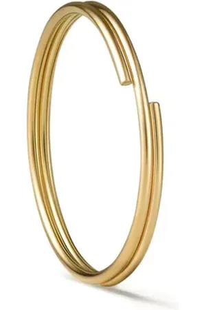 SHIHARA 18kt yellow Double Hoop 20 single earring