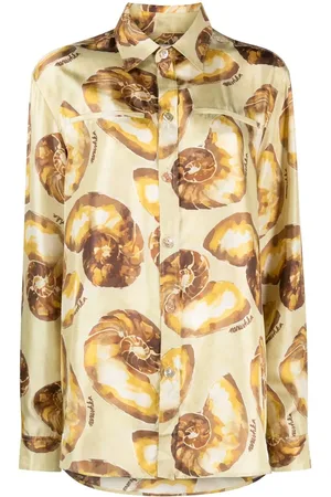 Nanushka Seashell-print silk shirt