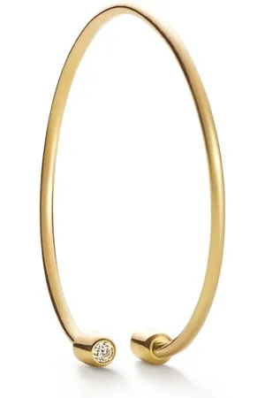 SHIHARA 18kt yellow Twist Round 03 diamond single earring