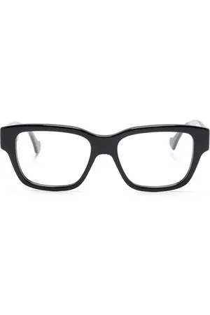 Gucci Logo engraved rectangle-shape glasses