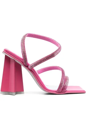 Chiara Ferragni Calf-leather crystal-embellished sandals
