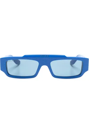 Gucci GG-Supreme rectangle-frame sunglasses