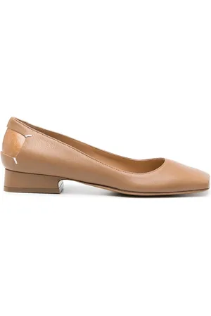 Maison Margiela Four-stitch leather ballerina shoes
