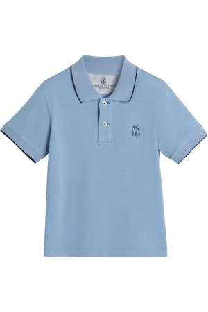 Brunello Cucinelli Heraldic logo-embroidered polo shirt