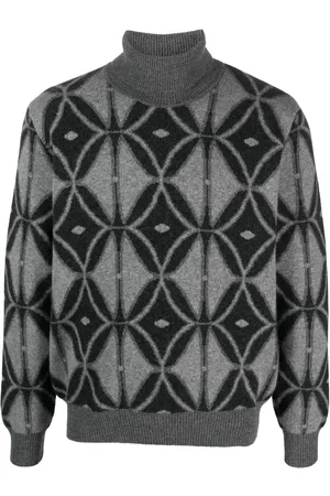 Etro Pattern-intarsia roll-neck jumper