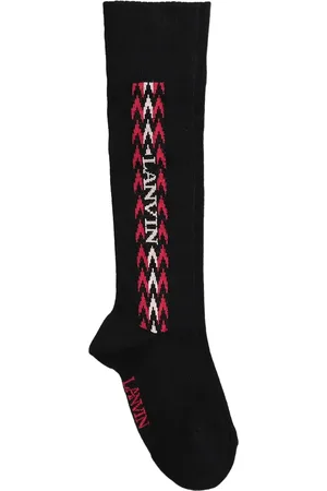 Lanvin Intarsia-logo knitted socks