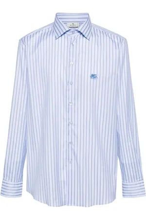 Etro Pegaso motif-embroidered cotton shirt