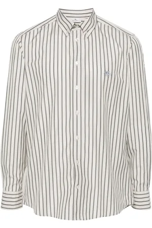 Etro Pegaso-motif striped shirt
