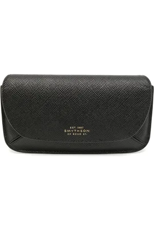 SMYTHSON Logo-stamp leather sunglasses case