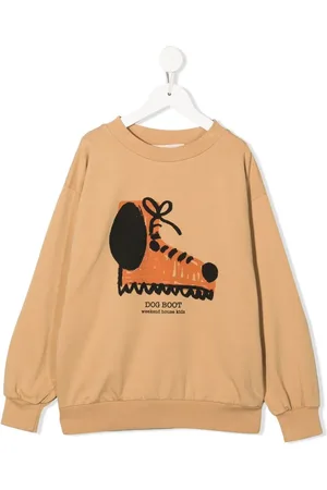 Weekend House Kids Graphic-print crew-neck sweatshirt
