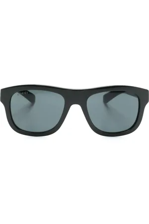 Gucci Logo-debossed wayfarer-frame sunglasses