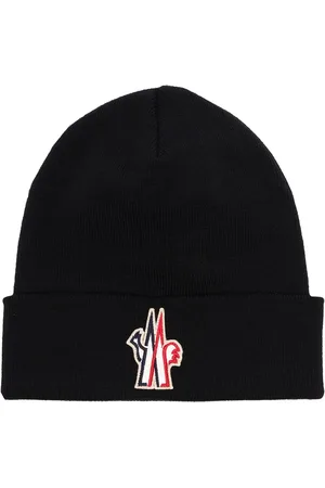 Moncler Logo-patch beanie hat