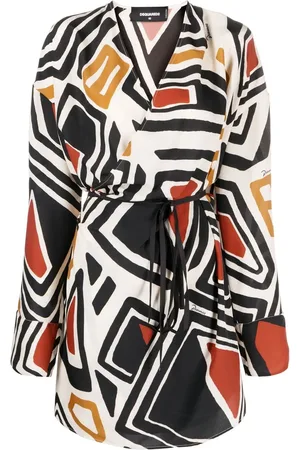 Dsquared2 Geometric-print wrap dress