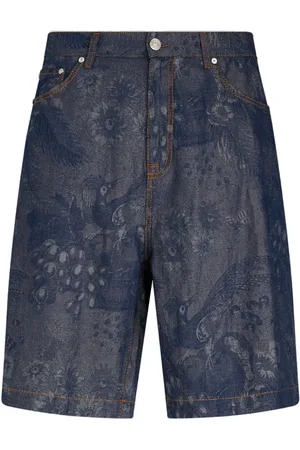 Etro Jacquard denim bermuda shorts