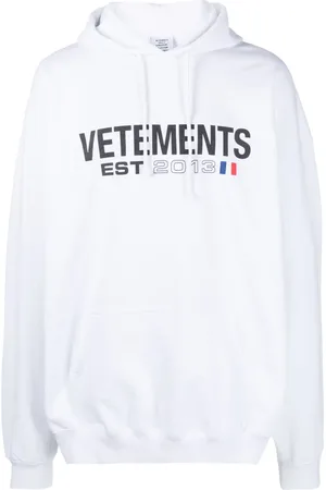 Vetements Logo-print cotton-blend hoodie
