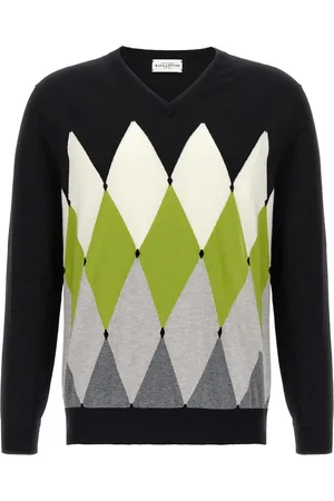 BALLANTYNE Argyle-knit jumper