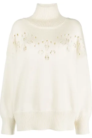Chloé Pointelle-knit wool jumper