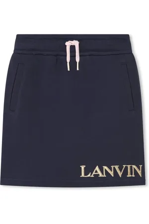 Lanvin Logo-embroidered cotton skirt