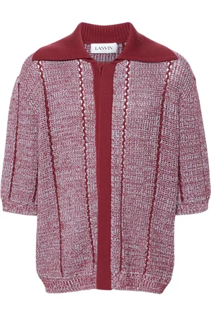 Lanvin Spread-collar open-knit cardigan