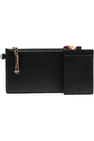 Lanvin Logo-debossed leather clutch